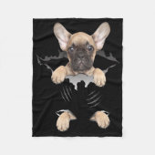 hondencadeau | Franse Bulldog Puppy Gift Fleece Deken (Voorkant)