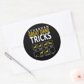 hondencadeau | Hardnekkige Grote Deen Trucs Ronde Sticker (Envelop)