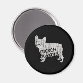 hondencadeau | Hevige Franse buldog Magneet (Voorkant / Achterkant)