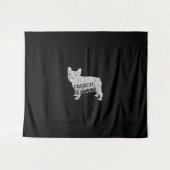 hondencadeau | Hevige Franse buldog Wandkleed (Voorkant (horizontaal))