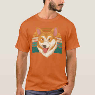 Hondencadeau hondenliefhebber retro Welsh Corgi ca T-shirt