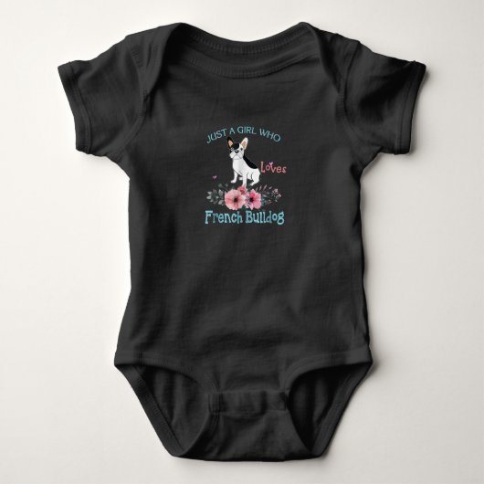 hondencadeau | Houdt van Franse Bulldog Romper (Voorkant)