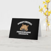 hondencadeau | 's Werelds grootste Franse Bulldog Kaart (Gele Bloem)