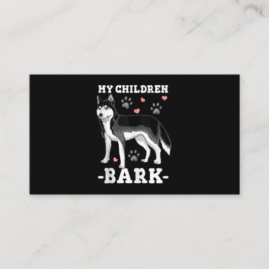 hondencadeau | Siberische husky Visitekaartje (Voorkant)