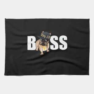 hondencadeau   Thug Life Franse buldog Theedoek