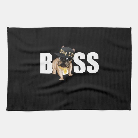 hondencadeau | Thug Life Franse buldog Theedoek (Horizontaal)