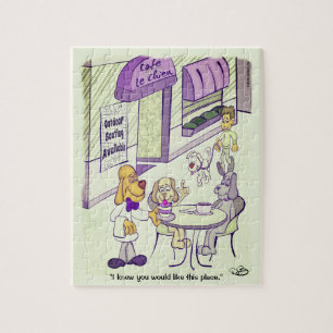 Hondencafe Grappige 8 x 10 Legpuzzel