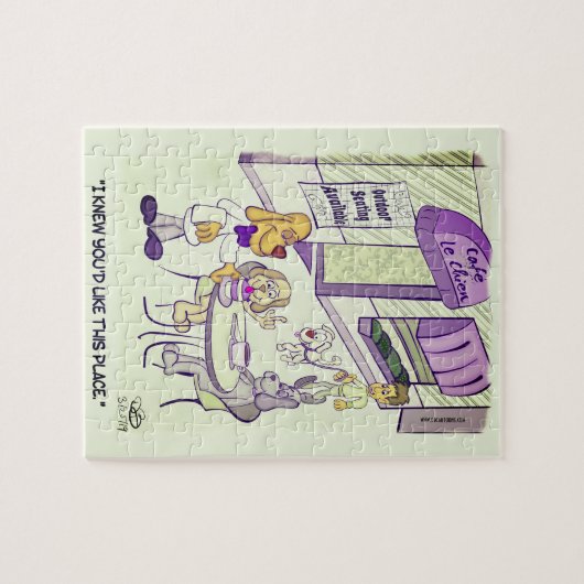 Hondencafé Jigsaw Puzzel (Horizontaal)