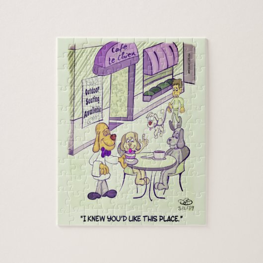 Hondencafé Jigsaw Puzzel (Verticaal)