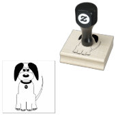 Hondencartoon Rubberstempel (Gestempeld)