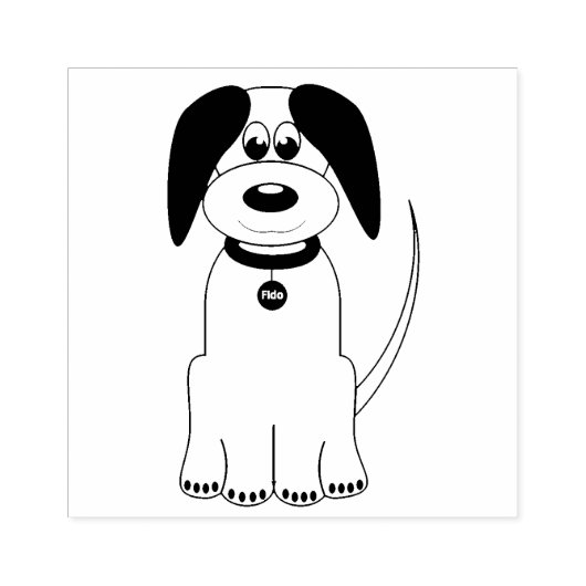 Hondencartoon Rubberstempel (Afrduk)