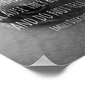 hondencitaat van Emily Dickinson zwarte en witte f Poster (Hoek)