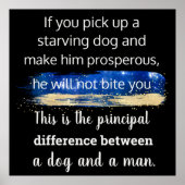 hondencitaat van Mark Twain Poster (Voorkant)