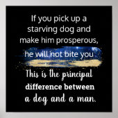 hondencitaat van Mark Twain Poster (Voorkant)