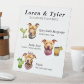 Hondencocktail Bruiloftsdrank Bord Reclamebord Met Voetstuk (Insitu)