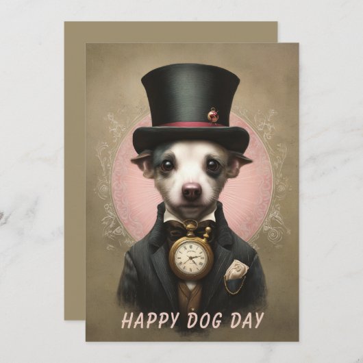 Hondendag Kaart – Grappige Aangepaste Huisdierlief (Voorkant / Achterkant)