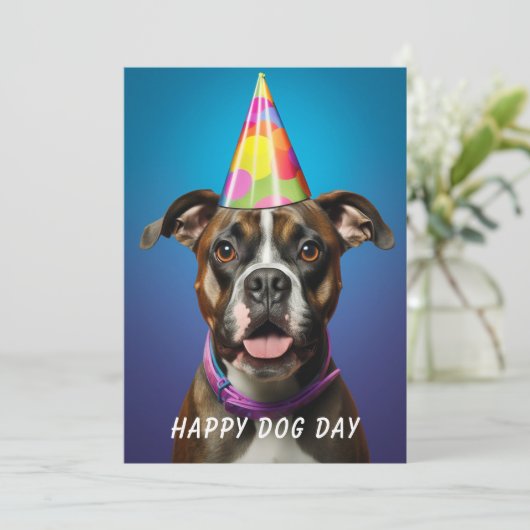 Hondendag Kaart – Grappige Aangepaste Huisdierlief (Staand voorkant)