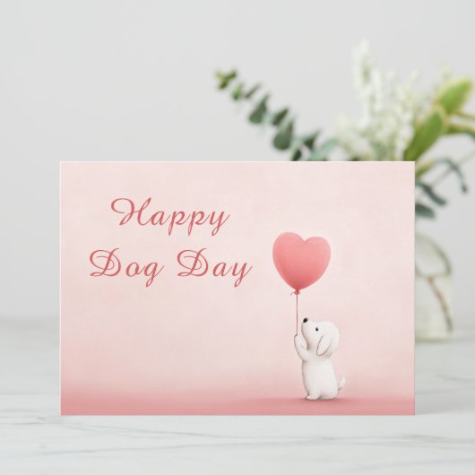 Hondendag Kaart – Grappige Aangepaste Huisdierlief (Staand voorkant)