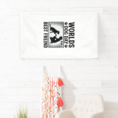 Hondendag Man's Beste Vriend Vintage Spandoek (Insitu)