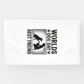 Hondendag Man's Beste Vriend Vintage Spandoek (Horizontaal)