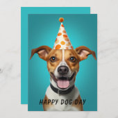 Hondendag Wenskaart - Funny Custom Pet Lover Kaart (Voorkant / Achterkant)