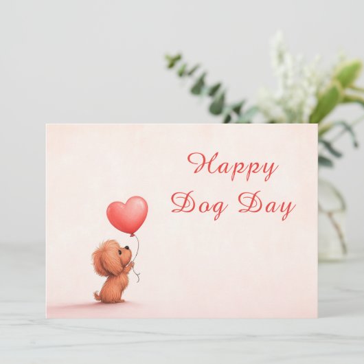 Hondendag Wenskaart - Funny Custom Pet Lover Kaart (Staand voorkant)