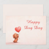 Hondendag Wenskaart - Funny Custom Pet Lover Kaart (Voorkant / Achterkant)