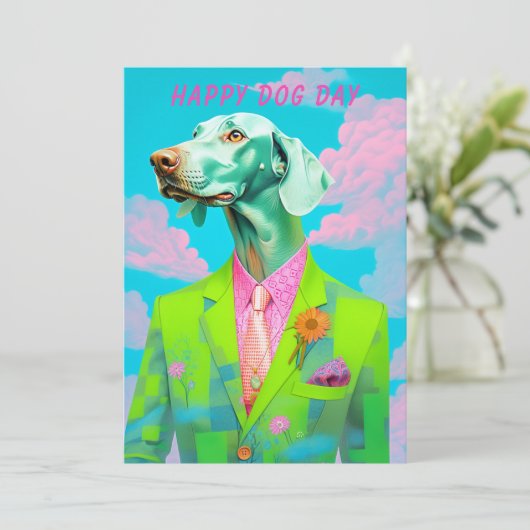 Hondendag Wenskaart – Grappige Aangepaste Huisdier Kaart (Staand voorkant)
