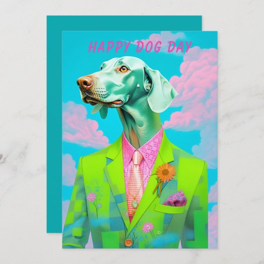 Hondendag Wenskaart – Grappige Aangepaste Huisdier Kaart (Voorkant / Achterkant)