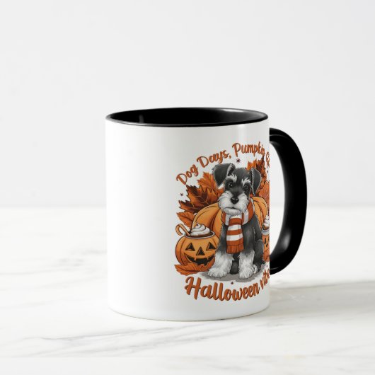 hondendagen. pompoen Glow. halloween vibes ontwerp Mok (Voorkant rechts)