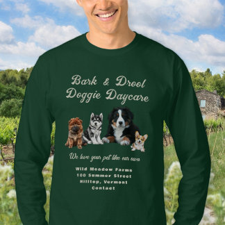 Hondendagverblijf Puppy Honden Zakelijk T-shirt
