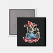 Hondendame Kamala Harris Tim Walz stemt verkiezing Magneet (Voorkant / Achterkant)