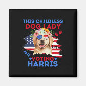 Hondendame Stem Kamala Harris 2024 Golden Retrieve Magneet (Voorkant)