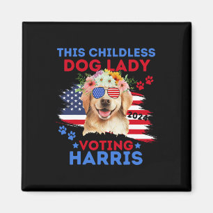 Hondendame Stem Kamala Harris 2024 Golden Retrieve Magneet