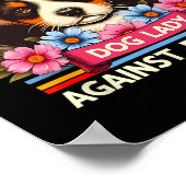 Hondendame tegen fascisme Hondenliefhebbers Kamala Poster (Hoek)