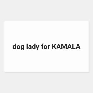 Hondendame voor Kamala minimalistische tekst grapp Rechthoekige Sticker