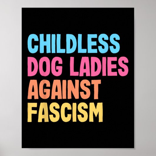 Hondendames tegen fascisme Kamala Harris Poster (Voorkant)