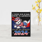 Hondendames voor Harris 2024 Kamala President Kaart (Gele Bloem)