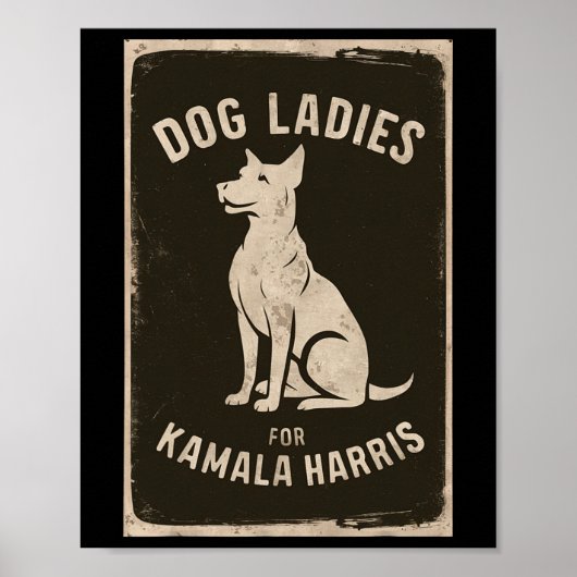Hondendames voor Kamala Harris Poster (Voorkant)
