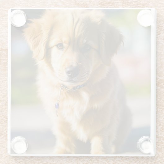 hondendecor glazen onderzetter (Achterkant)