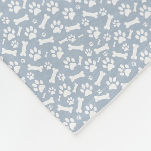 HondenDeken - Pootafdruk en Botten Fleece Deken (Hoek)
