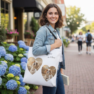 Hondendesign in Hartvorm – “Geluk op Vier poten” Tote Bag
