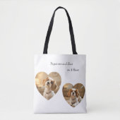 Hondendesign in Hartvorm – “Geluk op Vier poten” Tote Bag (Voorkant)