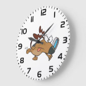 Hondendetective met vergrootglas grote klok (Hoek)