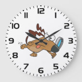 Hondendetective met vergrootglas grote klok (Voorkant)