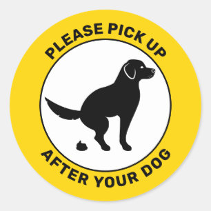 Hondendrol - Verwijder het afval van uw hond Ronde Sticker