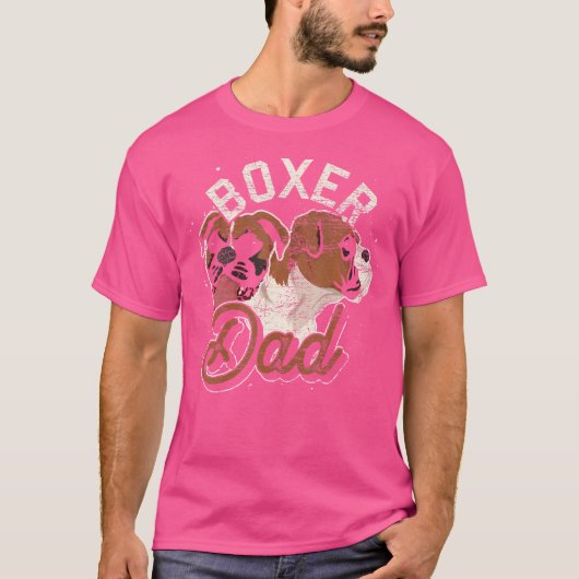 Hondeneigenaar Boxer Dad Huisdier Dierenvriend Vad T-shirt (Voorkant)