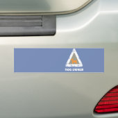 Hondeneigenaar Driehoek Teken Bumper Auto Funky St Bumpersticker (Op auto)