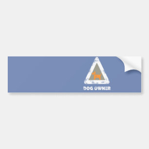 Hondeneigenaar Driehoek Teken Bumper Auto Funky St Bumpersticker