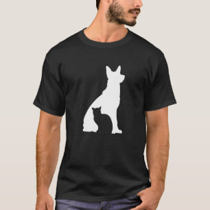 Hondeneigenaar Hond Kat Hond En Kat Silhouet T-shirt